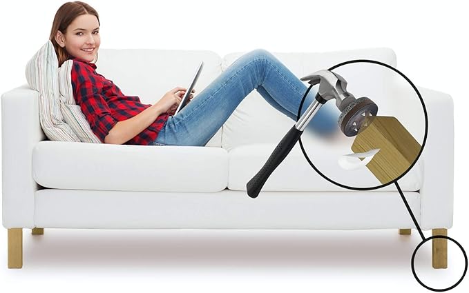 GorillaFelt CB270 Furniture Feet Floor Protectors/Felt Glides (Set of 4) Tap On Felt Furniture Pads Guaranteed to Stay On, 1-1/2 Inch Round Sliders