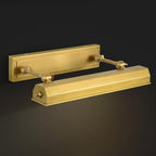 18in Picture Lights Hardwired, Brass Picture Light, Gold Modern Picture Light for Wall, 270°Rotatable Art Light Gallery Lights, Wall Picture Lights Painting Light for Artwork Poster Portrait Display