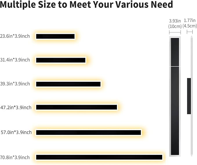 2 Pack 23.6 inch Modern LED Outdoor Wall Light, 3000K-6000K 10%-100% Dimmable Lights for Outside, IP65 Waterproof Wall Sconce Light with Remote Control for Porch, Hallway, Garage, Patio, Stairway,Yard