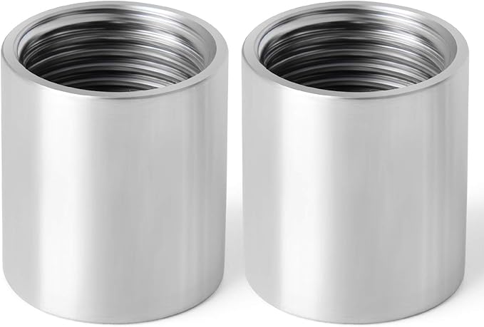 TAISHER 2PCS 304 Stainless Steel Cast Pipe Fitting, Coupling, 3/8" x 3/8" NPT Female Threaded