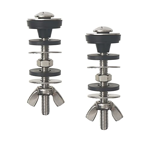 Universal Toilet Tank to Bowl Bolt Kit, Heavy Duty Toilet Tank Replacement Kit, Waterproof and Rustproof Stainless Steel Toilet Tank Bolts(4 PCS)
