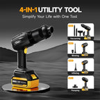 Handheld Car Vacuum Cordless, Portable Cars Vacuum Cleaner with 40000Pa High Power & Suction, Powerful 4-in-1 Hand Held Air Duster Fast Cleaning for Car,Home,Office,Pet Hair (Yellow)