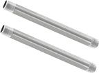 GeilSpace 3/4" x 12" Stainless Steel Pipe, 304 Pipe Nipple Fits Standard 3/4 Inch Threaded Pipes and Fittings, DIY Industrial Metal tube (2 PCS)