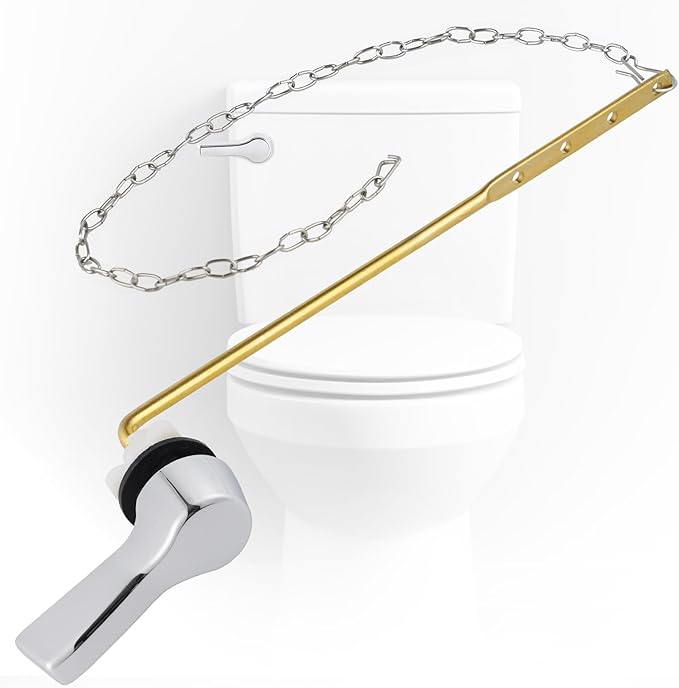 iFealClear Universal Metal Toilet Handle Replacement Kit, Front Mount Toilet Flush Handle Replacement Compatible with Kohler, American Standard, TOTO, Mansfield, Solid Brass, Chrome