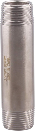 3/4" X 3/4" NPT Male Nipple Stainless Steel 304 Cast Pipe Coupling fitting 4" Length