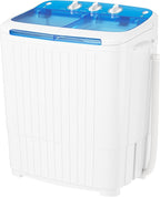 Superday Portable Washing Machine, 17.6lbs Mini Compact Twin Tub Washing Machine Laundry Compact Washer spinner Combo, Portable Washer Dryer Combo for Home/Apartment/Dorms/RV(Blue)