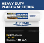 ALORAIR Crawl Space Vapor Barrier 6 mil 12'x100', Drop Cloth Vapor Barrier Covering for Crawlspace Encapsulation Moisture Control, Thick Plastic Sheeting Heavy Duty, Black and White Panda Film