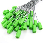 100 Green Pull Tight Steel Cable Tie Seals (Numbered)