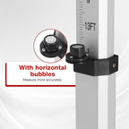14 foot Aluminum Grade Rod - 10ths, 3 Sections Dual Sided Telescoping Leveling Rod with Bubble Level Convenient Aluminum Staff for Precise Measurement (4 M/14 FOOT 10 TH)