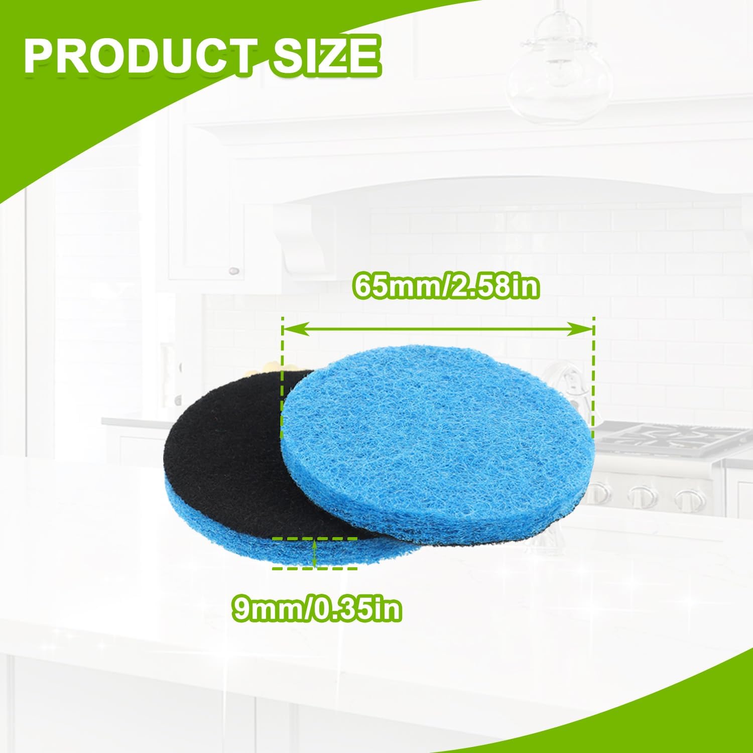 16pcs Microfibre Pads Power Scrubber Pads Set Electric Scrubber Replacement Scouring Pads fit for Dremel Versa Scouring Pads,Blue