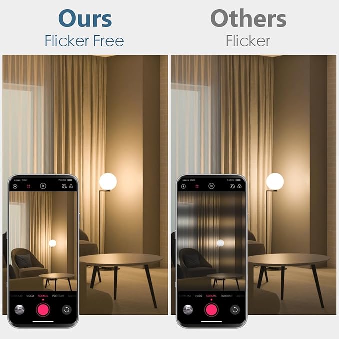 A19 LED Light Bulbs 60 Watt Equivalent, 90 CRI, Dimmable, Warm White 3000K, 760 Lumens, E26 Base, 120V, 8W LED Bulbs for Bedroom Living Room, 8-Pack