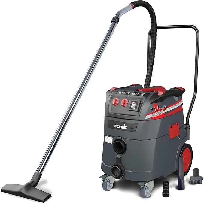 Starmix 1635 "The Ultimate 9.2 Gallon/35L High Performance Multi-Use Portable Dust Extractor - Wet/Dry - Auto Self-Clean Filter System - HEPA Certified, 103365