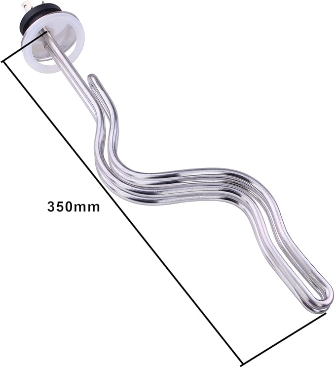 DERNORD 240V 6500W Ripple Tri-clamp Heating Element Stainless Steel Immersion Water Heater with 3-Wire Electrical Locking Plug (2 Inch Tri clamp)