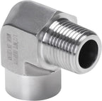 90 Degree Street Elbow - 1/2" NPT Male to 1/2" NPT Female Stainless Steel 304 Heavy Duty Forged Barstock Street Elbow Adapter Pipe Fitting (pack of 2)