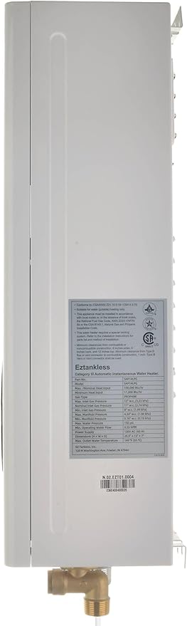Sapphire Series 12 L High Efficiency 4.4 GPM Residential Propane Gas Tankless Water Heater