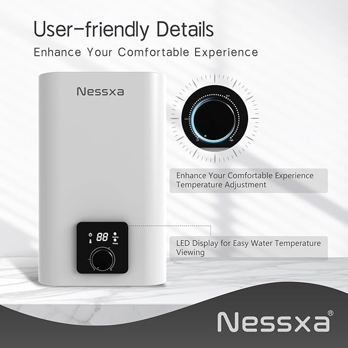 4 Gallon Electric Mini Tank Water Heater, 110V 1500W Point of Use On Demand Under Sink Instant Hot Water Heater for Home Kichen Bathroom