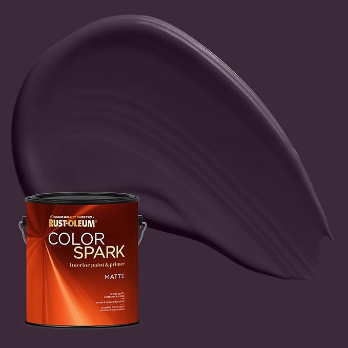 Rust-Oleum Color Spark Interior Paint and Primer in One, Matte, Hocus Pocus, 1 Gallon