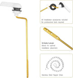 Toilet Handle Replacement Kit, Side Mount Toilet Trip Levers with Seal Gasket and Nut, with Stainless Steel Flapper Chains, Universal Replacement for Most Toilets (White)