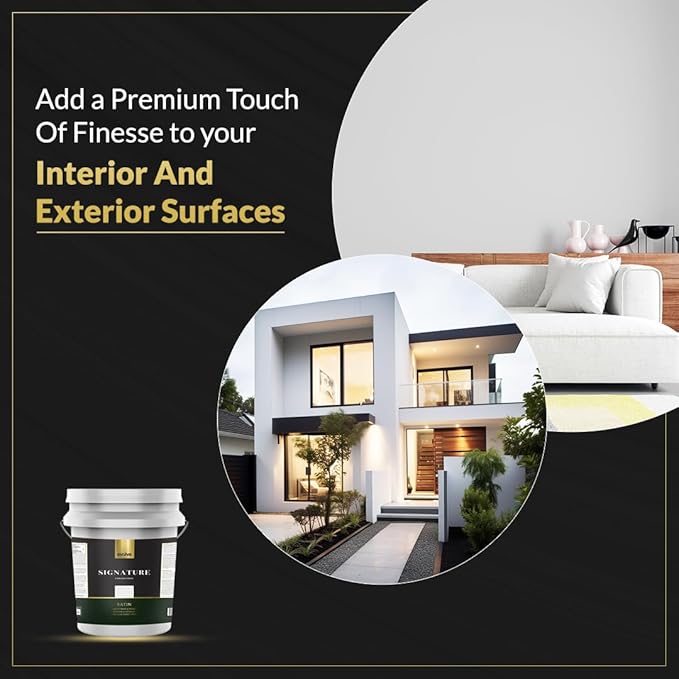 EVOLVE Signature Paint & Primer: Luxury Paint & Primer for Indoor & Outdoor Surfaces, Minimal Odor, Satin Sheen (Fog Gray, 5 Gallon)