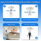 16 Pack, Light Socket Plug Adapter, Convert Light Bulb Socket to Outlet Adapter (White).