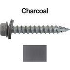 #14 Metal ROOFING SCREWS: (250) Screws x 1-1/2" CHARCOAL Hex Washer Head Sheet Metal Roof Screw. Self starting/tapping EPDM washer. Colored head for corrugated roofing