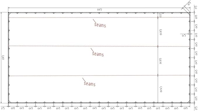 Mytee Products 20' x 40' Tan 12oz Canvas Tarp with Grommets - Water Resistant - Heavy Duty Canvas Tarps - Multipurpose Tarpaulin Cover for Canopy Tent, Roof, Camping, Semi Trucks & Cargo