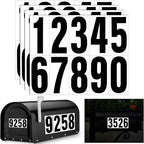 Reflective Number Stickers, 4 Sets 3 Inch Vinyl Waterproof Black Mailbox Numbers for Outside, Strong Self-Adhesive House Numbers Decals for Mailbox Door Signs Trucks