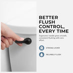 Qualihome Toilet Handle Replacement (Black, Side Mount)