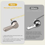 iFealClear 2 Pack Metal Toilet Tank Flush Lever Replacement, Universal Front Mount Handle Toilet Tank Trip Lever with 2 Pieces Stainless Steel Flapper Chains, Brushed Nickel