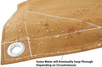 Mytee Products 7' x 9' Tan 12oz Canvas Tarp with Grommets - Water Resistant - Heavy Duty Canvas Tarps - Multipurpose Tarpaulin Cover for Canopy Tent, Roof, Camping, Semi Trucks & Cargo