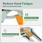 PrunePro 8" Professional Pruning Shears for Gardening Bypass Hand Pruner Stainless Steel Sharp Garden Scissors Plant Flower Rose Garden Clipper - 3 Pack