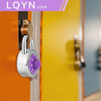 Combination Lock, LQYN Standard Dial Combination Lock, Pack of 48; Purple Turnplate, 2 in. Wide, Fixed Three Digital Combination, for School, Gym & Locker, Toolbox, Gate