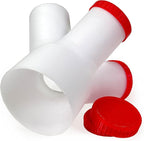 4" to 2-1/2" 4-Way Dust Collection Splitter Junction Fitting, Multi Port Fits Standard Hoses and Shop Vac Accessories, Dust Medusa, White Translucent