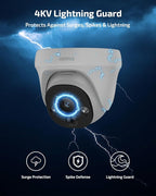 《130° Wide Angle & 4K Ultra HD》Wired Security Camera System Outdoor, POE IP Cameras with 8CH NVR Systems, Video Surveillance DVR Kits with PIR Motion Detection