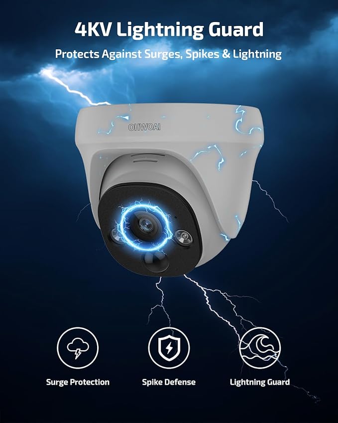 《130° Wide Angle & 4K Ultra HD》Wired Security Camera System Outdoor, POE IP Cameras with 8CH NVR Systems, Video Surveillance DVR Kits with PIR Motion Detection