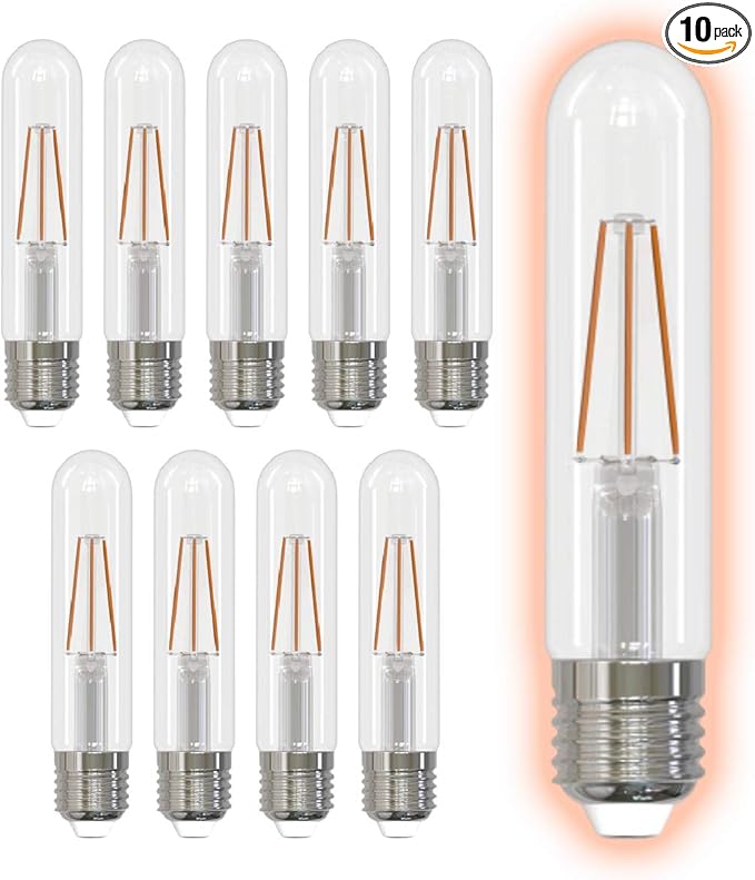 GoodBulb 5 Watt Nostalgic T9 Light Bulbs LED Restaurant Bulb with E26 Medium Base 2700K Warm White 400 Lumens Restaurant Light Bulbs 10 Pack