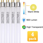 F16T4 17 Inch Fluorescent Light Bulb 16W for Furnlite FC 952, T4 16 Watt Fluorescent Tube for Westek 20125 FA200WBC, Warm White G5 Base 4 Pack