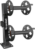 Upgrade Heavy Duty Double Welding Cable Lead Reel, 10" Lockable Welding Lead Reel with 10°Tilting Fixed Base and Metal Pin, Accommodates 150 Feet of 1/0 and 125 Feet of 2/0 Cable