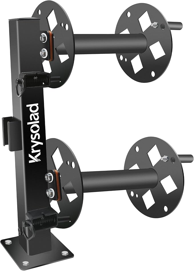 Upgrade Heavy Duty Double Welding Cable Lead Reel, 10" Lockable Welding Lead Reel with 10°Tilting Fixed Base and Metal Pin, Accommodates 150 Feet of 1/0 and 125 Feet of 2/0 Cable