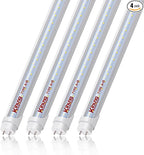 Kihung T8 Led Bulbs 4 Foot Type A+B Tube Light, 24W, 3120LM, 6000K Led Tube Lights 4ft, Plug and Play or Ballast Bypass, T8, T10, T12 Led Replacement for Fluorescent Tubes 4 Pack