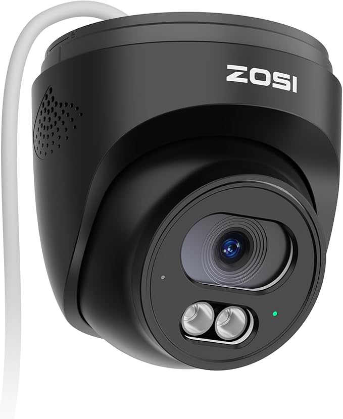 ZOSI C220 4MP 2.5K QHD Add-On PoE IP Camera Outdoor, 1440p Surveillance Outdoor Camera for PoE Security System, 100ft IR Night Vision, AI Human Detection, Two-Way Audio, Only Work with Our NVR