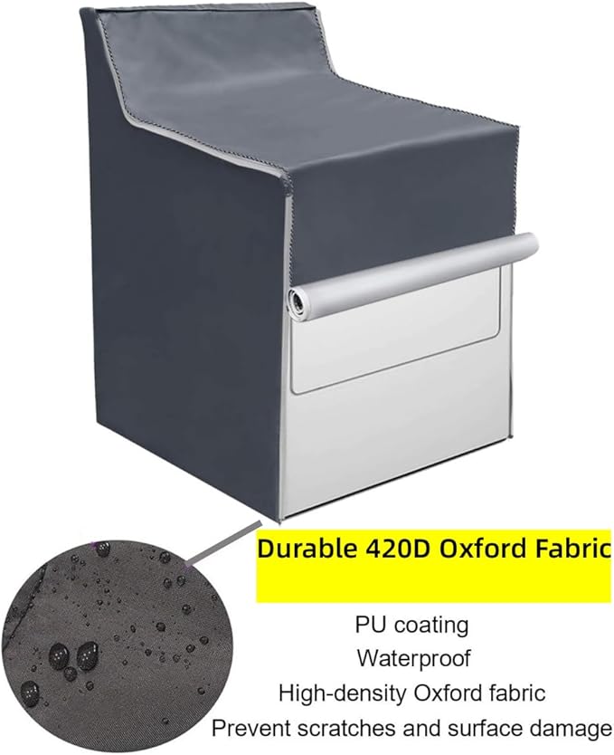 Ericlin 2Pack Washer and Dryer Covers,Top Load Washing Machine Cover Laundry Dryer Protect Cover Dustproof Waterproof Zipper Design for Easy Use Fit for Most Front-loading Machine(W29D28H43in) (Grey)