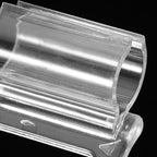 DOITOOL 10Pcs Plastic Curtain Window Blinds Lifting Clamp Pull Cordless Roller Blinds Shades Transparent Handle Pull Fit for 15mm Rod for Roller Shades Rolling Curtain Accessories