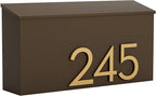 post & porch The OG Mailbox | Wall Mounted Mailbox | Black/Brown/White/Grey, 1 Size, Weatherproof Mail Box for Outside | Customizable (Brown)