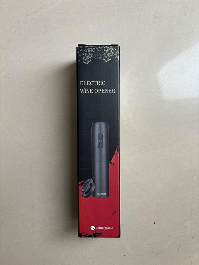 AIKARO - Electric Wine Bottle Opener Automatic Corkscrew, Rechargeable