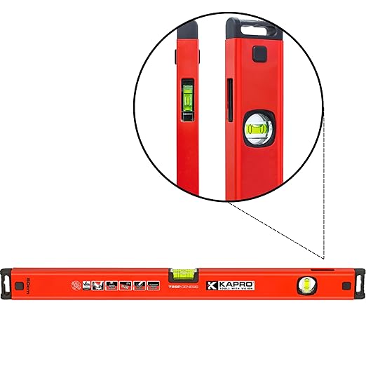 Kapro - 781 Genesis Box Level - Features Horizontal Vial and Dual-View Plumb Site - VPA Certified - Aluminum - 24 Inch