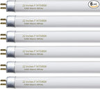 22 Inch T5 Fluorescent Light Bulb 14 Watt F14T5/WW Compatible with Sylvania Satco Philips GE Under Cabinet Lamp Light 3000K Warm White 800 Lumen G5 Base 6 Count