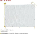 Mytee Products 6' x 8' White Canvas Tarp 12oz - Water Resistant & Breathable - Heavy Duty Tarps - Multipurpose Tarpaulin Cover for Camping Tent