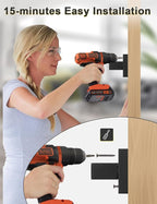 5 Pack Dummy Door Handles for Left Hand and Right Hand, Square Black Door Konbs for Closets, Non-Turning Single Side Pull