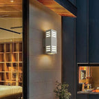 harriet Porch Lights Outdoor Modern - IP64 Waterproof Aluminum and Tempered Glass Cover, 13" Rectangular Up/Down Wall Sconce for Porch, Garage & Patio, Exterior Lighting, White